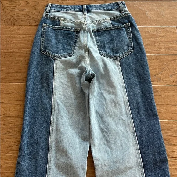 PacSun 90’s Boyfriend Two-Tone Blue Denim Jeans 26 - Picture 5 of 8